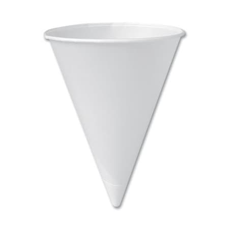 Dart Bare Treated Paper Cone Water Cups, 6 Oz, White, 25PK 6RBU